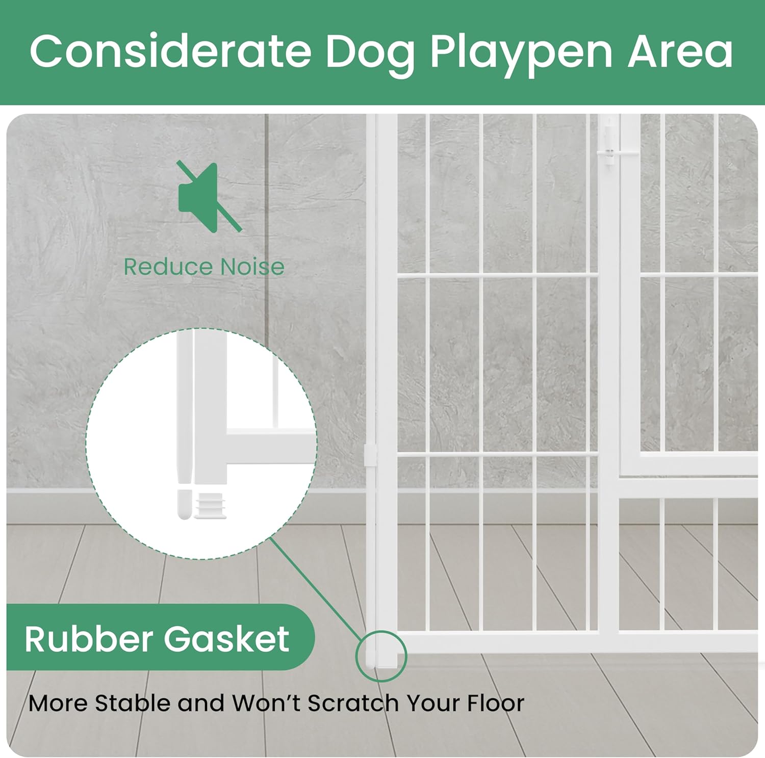 Dog Playpen, 32" Height 8 Panels Fence With Anti Rust Coating, Metal Heavy Portable Foldable Dog Pen For Small Medium Dogs Rv Camping, White White Metal