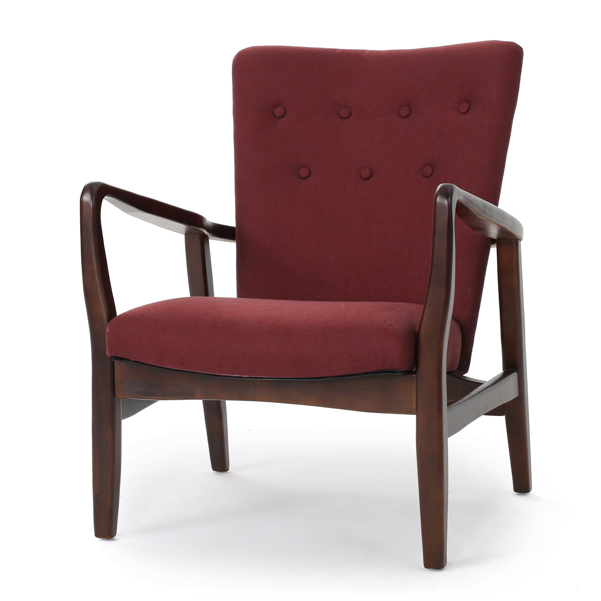 Arm Chair Brick Red Fabric