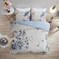 3 Piece Cotton Printed Duvet Cover Set Queen Multicolor Polyester