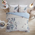 3 Piece Cotton Printed Duvet Cover Set King Multicolor Polyester