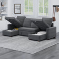 Sectional Sofa With Storage, 96