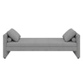 Modern Upholstered Chaise Lounger Daybed With Pillows Small Single Daybed, No Mattress Needed, Perfect For Living Rooms & Home Office,Linen Fabric, Gray Gray Linen