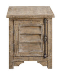 Ludin Taupe Chair Side Table Taupe Solid Wood