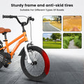 A16114 Kids Bike 16 Inch For Boys & Girls With Training Wheels, Freestyle Kids' Bicycle With Fender. Orange Steel