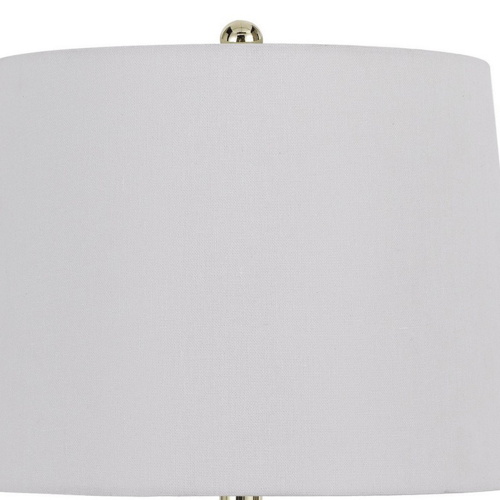 23 Inch Set Of 2 Ceramic Accent Table Lamp, Hammered Base, White, Gold White Ceramic