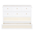 Full Size Murphy Bed With Large Drawers,White Full White Plywood