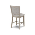 Farmhouse Style 2Pc Antique Grey Finish Counter Height Chair Bar Stool Footrest Upholstered Back Seat Wooden Dining Room Furniture Antique Gray Dining Room Contemporary,Farmhouse Dining Chairs Set Of 2 Wood