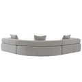 Arrived Oversized Combination Sofa,Curved Sofa,Upholstered 4 Seater Couch For Living Room, Modern Modular 3 Piece Free Combination, Semicircular Modular Sofaboucle, Gray Gray Polyester Primary Living Space Soft Tight Back Modern Square Arms Foam