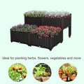 Outsunny 4 Piece Raised Garden Bed With Legs, Self Watering Planter Box Raised Bed To Grow Flowers, Herbs & Vegetables, Brown Brown Plastic