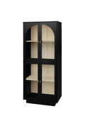 Storage Cabinet With Acrylic Door For Living Room, Dining Room, Study Black Particle Board