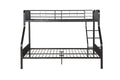 Caius Gunmetal Finish Twin Xl Queen Bunk Bed Gunmetal Metal