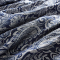 12 Piece Comforter Set With Cotton Bed Sheets Navy Queen Queen Navy Polyester