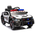 Licensed Dodge Charger,12V Kids Ride On Police Car W Parents Remote Control,Anti Collision Bar,Front& Top Alarm Light Design,Police Car Sticker,Megaphone,Three Speed,Slow Start,Four Wheel Suspension. White Plastic