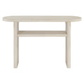Elegant Minimalist Console Table With Rounded Edges And Sturdy Shelf Design For Entryway, Living Room Gray Wash Gray Wash Solid Wood Mdf