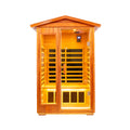 Two Person Outdoor Kaya Wood Far Infrared Sauna Room Natural Wood Metal & Wood