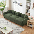 24005 Green Teddy Velvet Fabric, With 3 Pillows, Three Person Sofa Can Be Placed In The Living Room And Other Scenes Green Polyester Blend 3 Seat