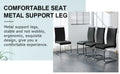Table And Chair Set. Large Modern Rectangular Table With Glass Top And Silver Metal Legs. Furnished With Soft And Comfortable Pu Chairs With Faux Leather Upholstered Seats And Silver Metal Legs. Black Silver Seats 8 Glass Metal