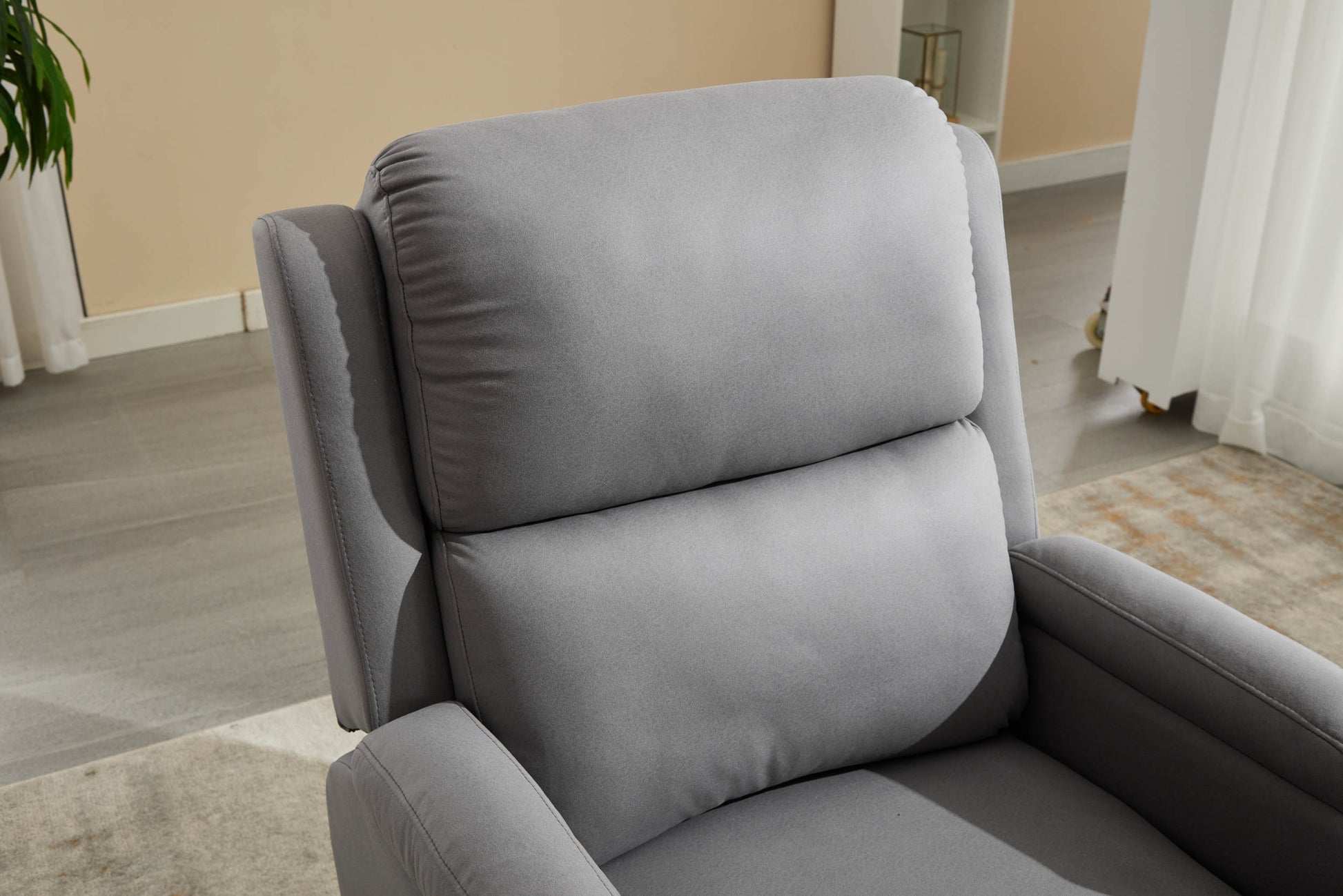 Best Choice Recliner Chair Living Room Reclining Sofa Chair, Home Theater Seating Modern Recliner, Manual Recliner Sofa Chair For Living Room Office Apartment, Easy To Reach Side Button Gray Gray Pu Leather