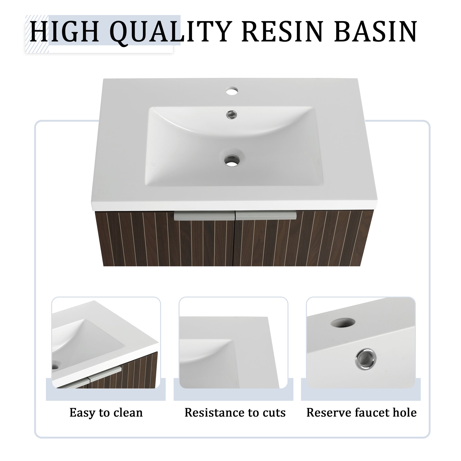 72 Inch Soft Close Doors Bathroom Vanity With Sink, A Small Storage Shelves, 30" And 12" Combination Cabinet, Kd Packing Silver Brown Stripe Bathroom Modern Plywood