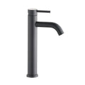 Bathroom Modern Tall Faucets Single Handle One Hole Lavatory Bathroom Sink Faucet Matte Black Cartridge Valve Bathroom 1 Hole Faucets Stainless Steel