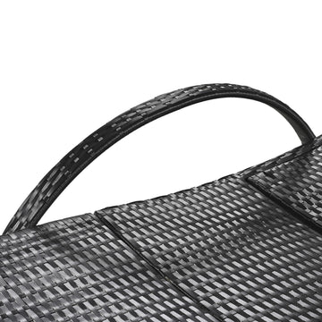 K&K 80'' Outdoor Wicker Chaise Lounge Chairs Set Of 2, Patio Rattan Reclining Chair Pull Out Side Table Adjustable Backrest Ergonomic Wave Design Pool Sunbathing Recliners, Black No Lounge Black