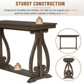 48 Inch Rustic Vintage Console Tablefarmhouse Style Entryway Table With Open Shelf And Sturdy Construction For Entryway And Living Room Walnut Walnut Distressed Finish Primary Living Space Antique,Rustic,Vintage Open Storage Console Tables Brushed