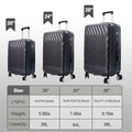 Hardside Lightweight Luggage Featuring 4 Spinning Wheel Robust Abs And Secure Tsa Lock Luggage Set 3 Pieces 20 24 28 Inches Women And Men Black Abs