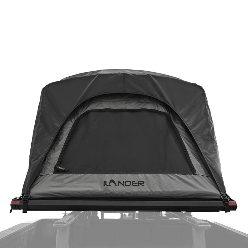 Ilander Lite Cruiser Roof Top Tent 120Cm, Entry Level Overland Aluminium Fold Out Style Car Roof Tent For Sedan Van Suv Truck Camping Waterproof,Windproof ,Sturdy Black Fabric Metal