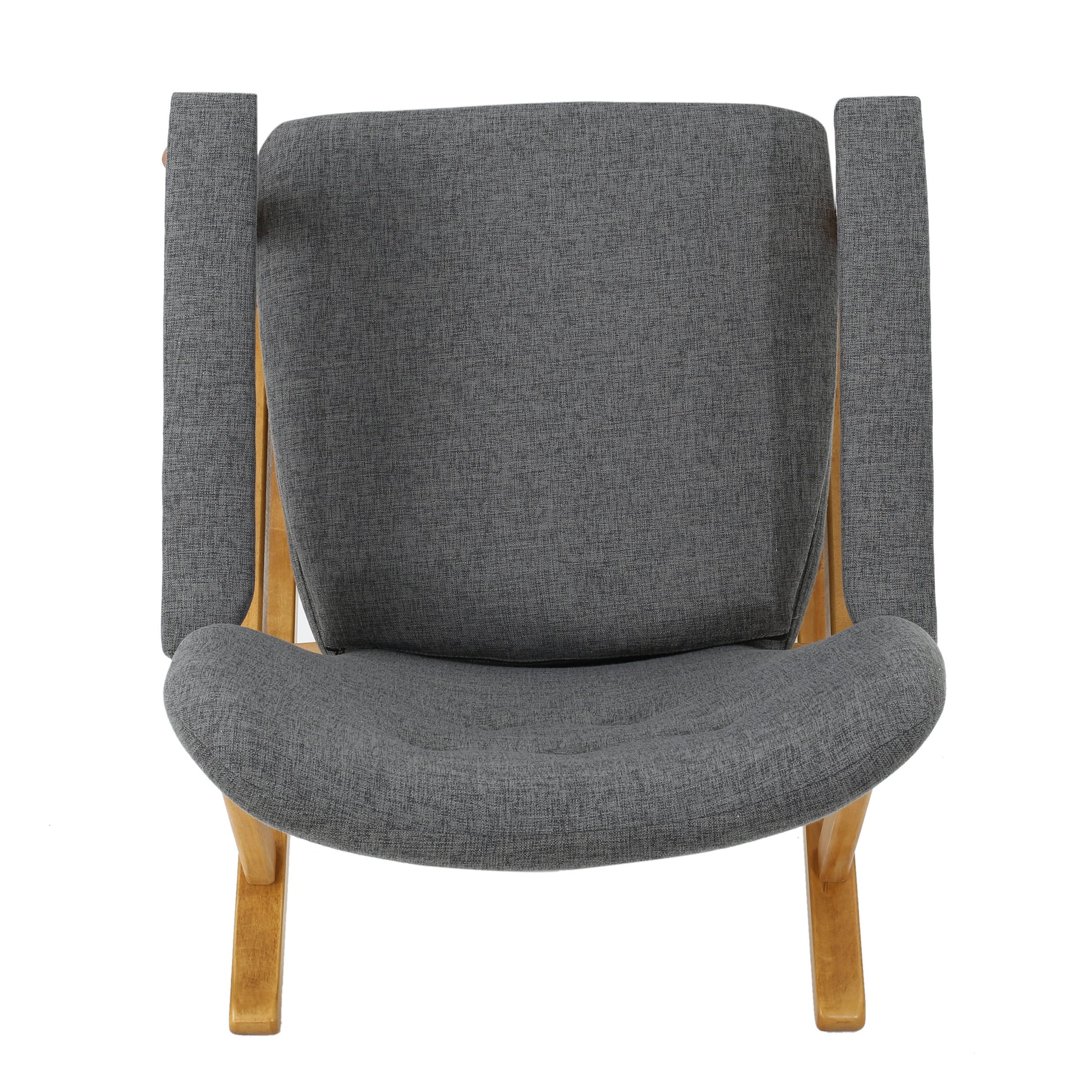 Mid Century Fabric Rocking Chair Gray Fabric