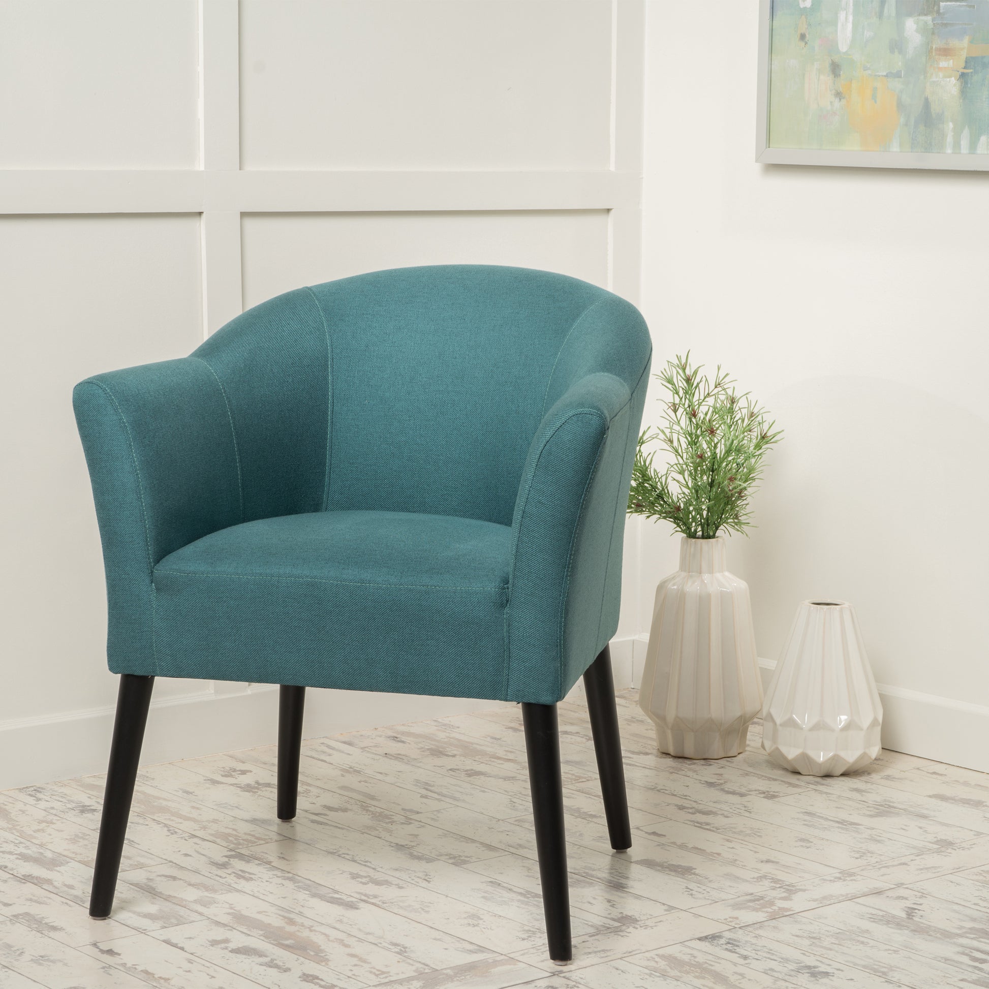 Arm Chair Teal Fabric