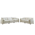 Family Sofa Set Deep Seat Sofa, Warm Sofa For Home Cinema And Living Room, One 2 Seater Sofa And One 3 Seater Sofa,Beige Corduroy Beige Corduroy 5 Seat