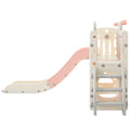 11 In 1 Toddler Slide, Kids Slide For Toddler Age 1 3 With Basketball Hoop, Kids Slide Playset Structure,Arch Tunnel And Telescope, Toy Storage Organizer For Toddlers, Kids Climbers Playground Pink Cute 1 To 2 Years Hdpe Indoor & Outdoor Use
