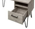 Grey Oak Desk Gray Wash Mdf Metal