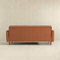 Benara Burnt Orange Velvet Sleeper Sofa Burnt Orange Velvet Primary Living Space Tufted Back Mid Century Modern Foam Velvet 3 Seat