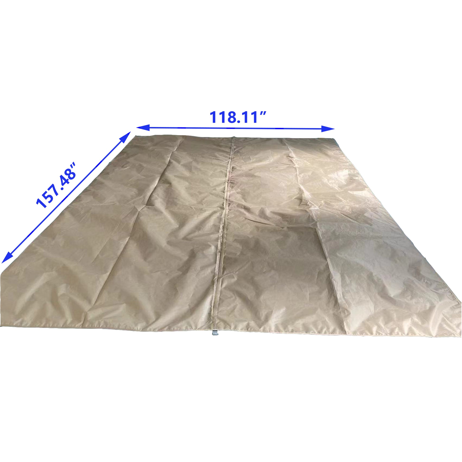 Uv Protection Shade Canopy, Weather Resistant Sand Beach Tent, Camping Sun Shelter, Portable Outdoor Canopy Tent, Windproof Pop Up Shelter Khaki Oxford Fabric