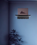 Esyspot Metal Powder Coating Hook Wall Mounted With Shelf Black Bedroom Contemporary Metal Chrome,Metal