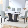 5 Piece Dining Table Set, 1.8