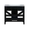 36'' Bathroom Vanity With Resin Sink Combo, Solid Wood Frame Bathroom Storage Cabinet, Freestanding Vanity Set With 5 Drawers& Soft Closing Doors Same As N710S136001B Black Bathroom Solid Wood Mdf Resin