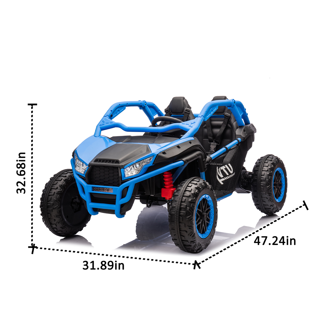 24V Two Seater Kids Ride On Utv W Parents Control,20In Seat Width,400W Super High Power,Four Wheel Suspension,Bluetooth,Mp3,Usb,Led Light,Horn,Rear Storage Space,Speeds 3.73 4.97Mph For Kids Aged 3