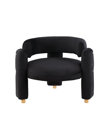 Accent Chair Black Fabric