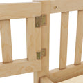 Twin Size Bed Floor Bed With Safety Guardrails And Door For Kids, Natural Old Sku: W158090686 Twin Natural Pine