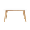 Contemporary Solid Wood Two Tone Dining Table White White Wood