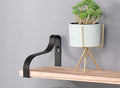 Floating Shelves, Long Wall Shelves Set Of 3, Wall Mounted Shelves With Brackets For Bedroom, Living Room, Kitchen, Bathroom Natural Wood Natural Wood Metal & Wood