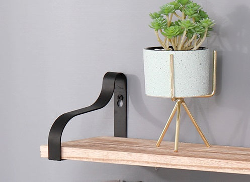 Floating Shelves, Long Wall Shelves Set Of 3, Wall Mounted Shelves With Brackets For Bedroom, Living Room, Kitchen, Bathroom Natural Wood Natural Wood Metal & Wood