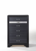 Naima Black Finish Chest Black Synthetic Wood