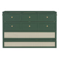 Queen Murphy Bed With Large Drawers,Green Queen Green Plywood