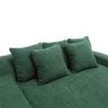 Coolmore Seersucker 2 Seater Lazy Sofa With 5 Back Pillows,Comfy Sofa Deep Seat Couch For Living Room,Club Emerald Emerald Chenille 2 Seat