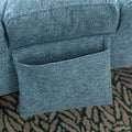Coolmore Linen Massage Chaise Lounge Indoor With Remote Control,Ergonomic Electric Massage Long Lounger With 5 Modes For Office, Living Room,Bedroom Blue Blue Foam Linen