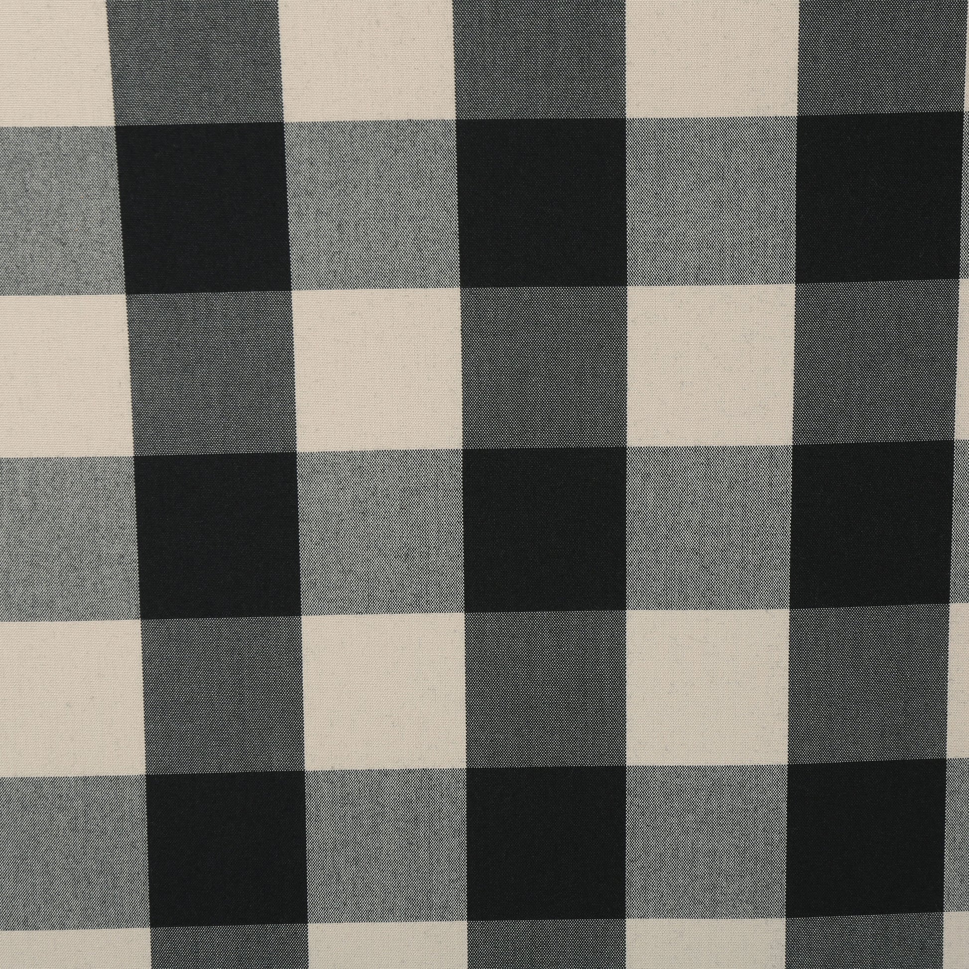 Accent Chair Black White Fabric