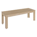 3 Piece Retro Dining Set, Rectangular Trestle Table And 2 Wooden Benches For 4 People For Dining Room And Kitchen Natural Wood Natural Wood Solid Wood Mdf